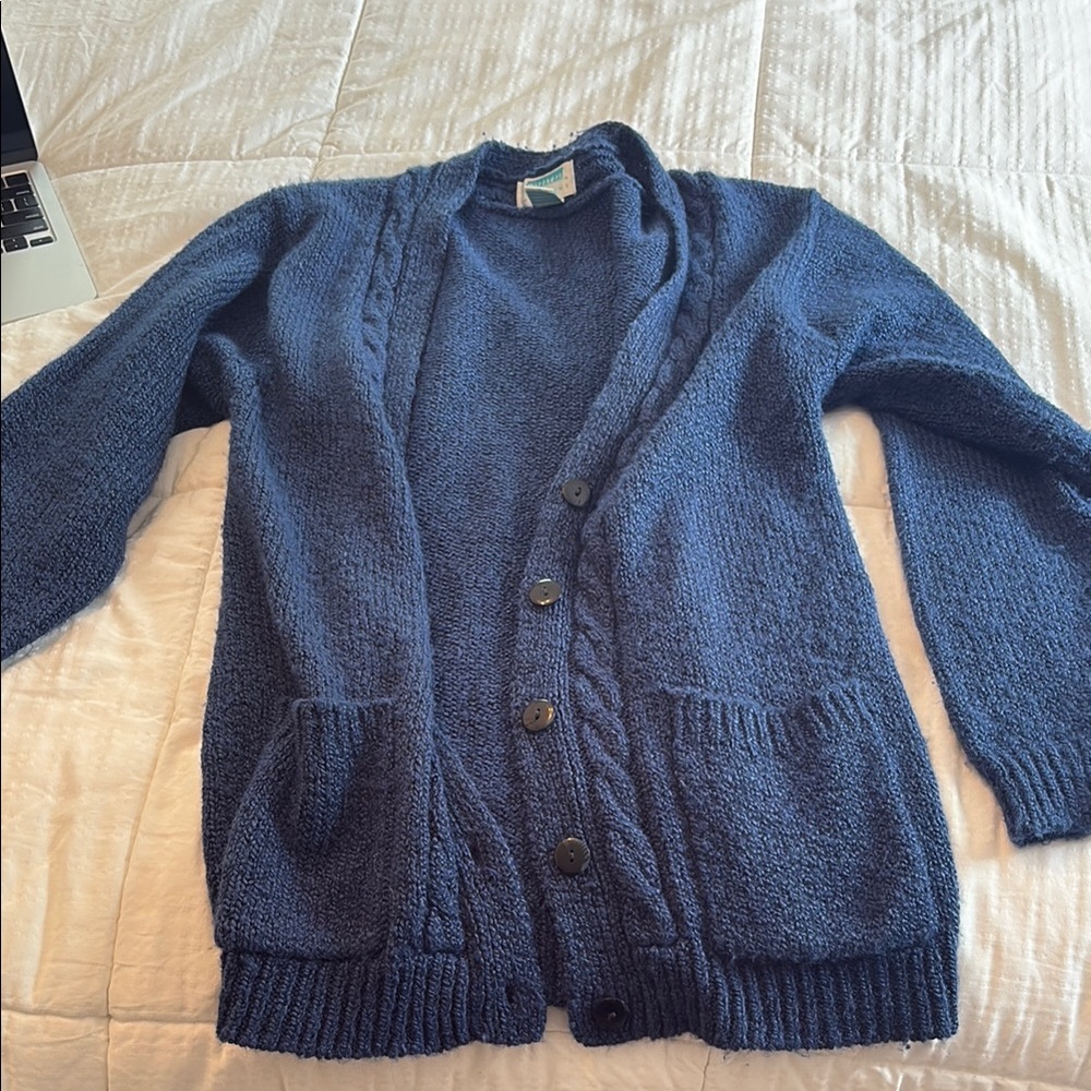 Men's Blue Sweater Cardigan
